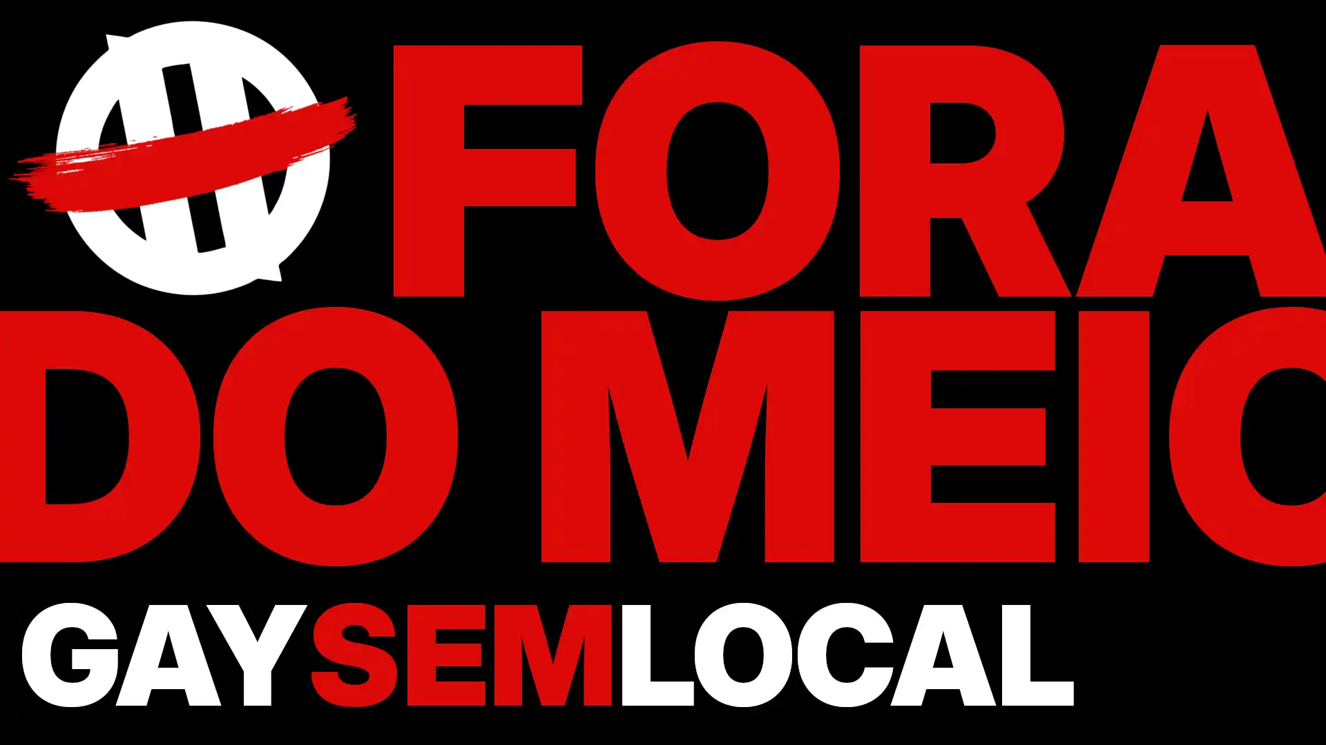 Capa do episódio "Sem local e fora do meio" do podcast Gay Sem Local.